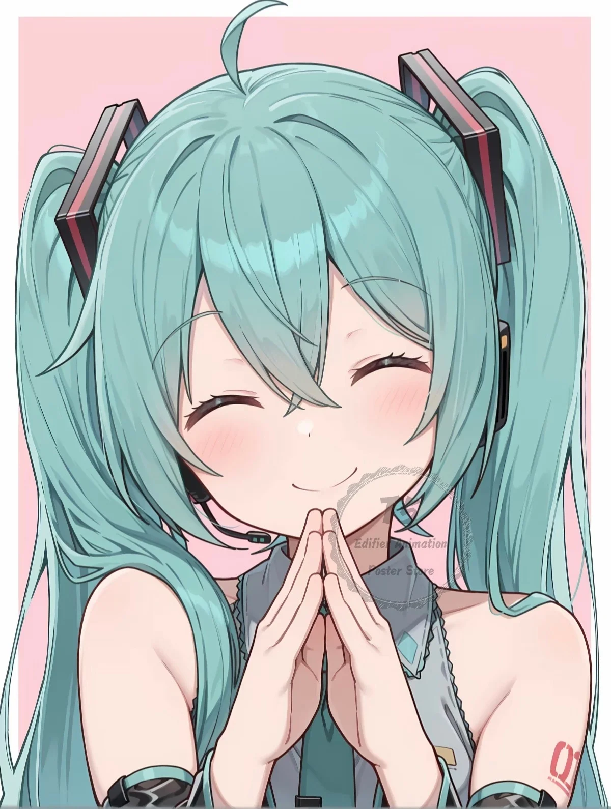 Hatsune Miku HD Art Poster - Vibrant Wall Mural Decor for Bedroom & Living Room, Perfect Gift for Vocaloid Fans