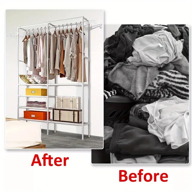 Heavy Duty Clothes Rail Hanging Rack Garment Display Stand Storage Shelf - Image 5