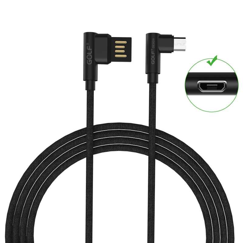 삼성 S7 엣지, 레드미 9A 10A 12C, 오포 R11 R15용 마이크로 USB 더블 90도 엘보우 케이블, 고속 충전 게임용 브레이디드 케이블 1m