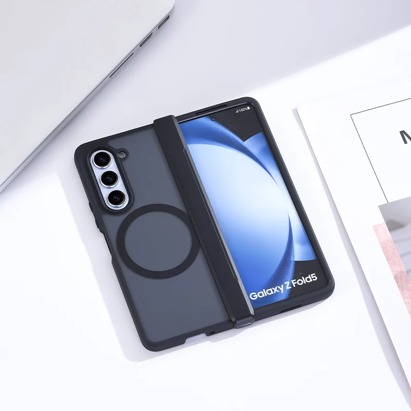 Transparent Magnetic Shockproof Case with Wireless Charging for Samsung Galaxy Z Fold Series