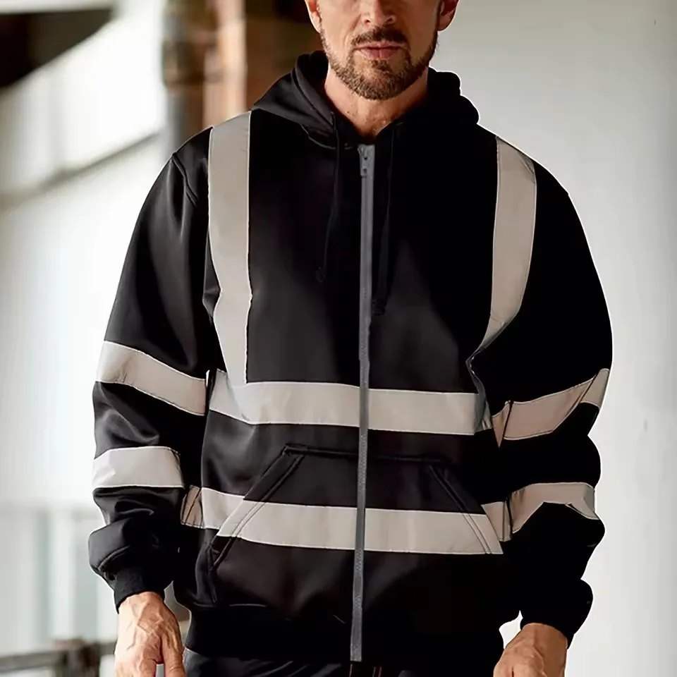 Men Polyester Long Sleeve Hoodie Sweatshirt for Outdoor Sports