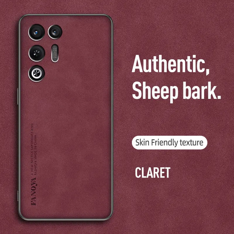 Luxurious PU Leather Sheepskin Feel Phone Case - Premium Protective Cover