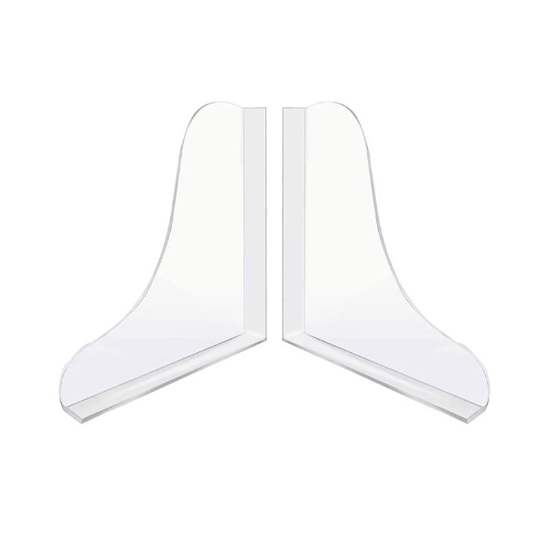 2PCS Bathtub Corner Splash Guard Acrylic Corner Guard Shower Bathtub Guard Bathroom Splash Guards Transparent shower guard