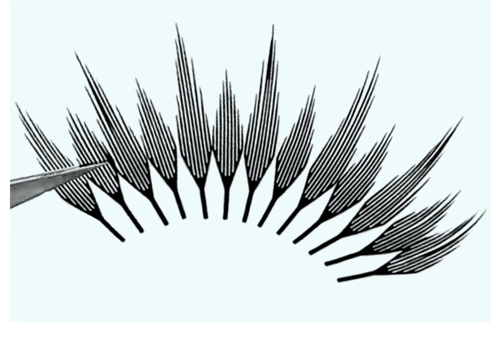 Pestañas NATUHANA Comic Spire, Curvatura C y D, Efecto Anime, Pestañas Suaves de Manga, Abanicos Preformados, Volumen Individual, Herramientas de Cosplay