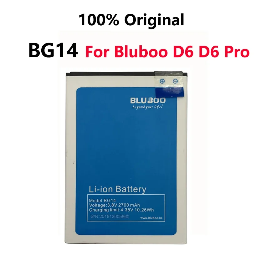 

100% Orginal BG14 3.8V Battery 2700mAh For Bluboo D6 / D6 Pro High Quality Phone Replacement Batteries Bateria