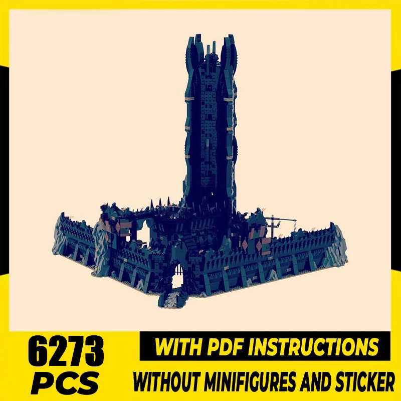 

Magical Rings Moc Building Block Movie Scene UCS Cirith Ungol Model Castle Bricks DIY Assembly Street View Toy Gift