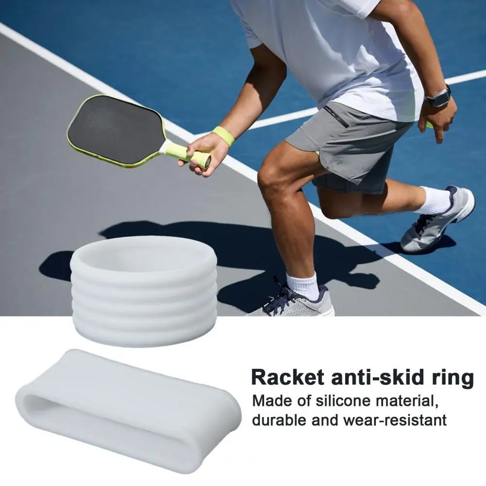 Anti-slip Paddle Band Silicone Anti-slip Pickleball Paddle Grip Bands for Badminton Table Tennis Rackets 2 Pack for Performance