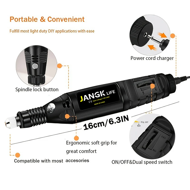 9V Mini  Drill Electric Carving Pen Variable Speed   Drill Rotary Tools Kit Engraver Pen for Grinding Polishing 3