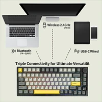 Ajazz AK820 Pro 75% Gasket-mounted Bluetooth 5.1/2.4G Wireless/Wired Mechanical Keyboard with TFT Screen for Mac/Win - Image 4