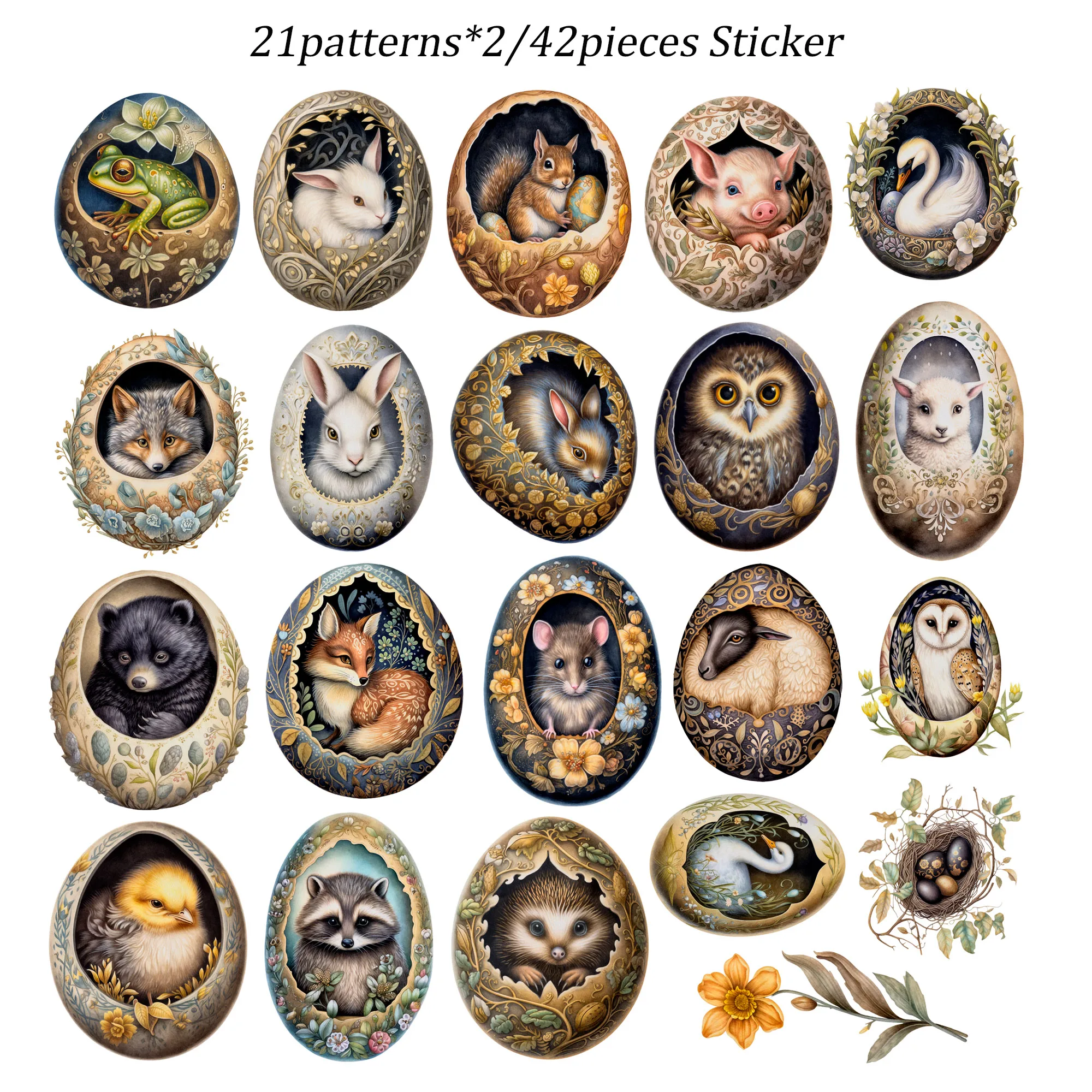 JAIIMAN Mysterious Forest Background Paper Set 54pieces for Arts Crafts Holiday Party Scrapbooking Supplies DIY Crafts Easter