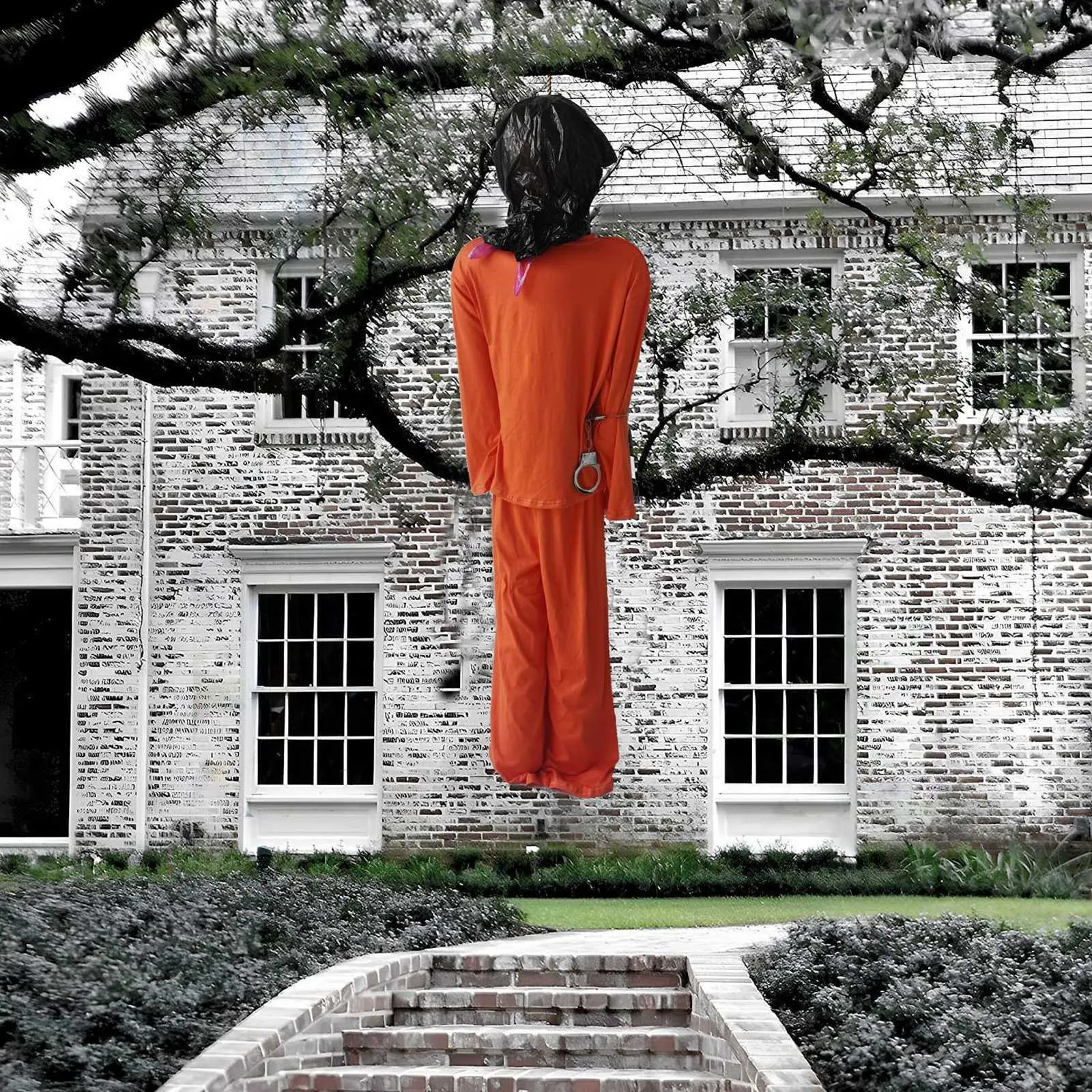 

Scary Halloween prisoner Decoration Orange Prisoner Atmosphere Simulation Home Decorations haunted house Party Courtyard Decor
