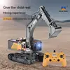 Huina 1592 1/14 22ch Excavator Construction Truck Gift Toys Alloy Metal Vehicle Model Engineering Remote Control RC Car 1