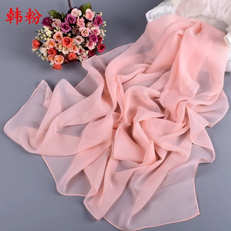 women's long chiffon scarf