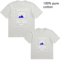Premium Custom Men's Cotton Round - Neck T - Shirts for Team Events and Sports Activities (Light gray)
