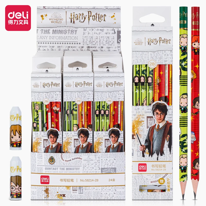 12pcs 2B/HB Harry Potter Hexagonal Wooden Pole Pencil Art Exam Sketch Painting Drawing School&Office Supplies Stationery Drawing Pencils