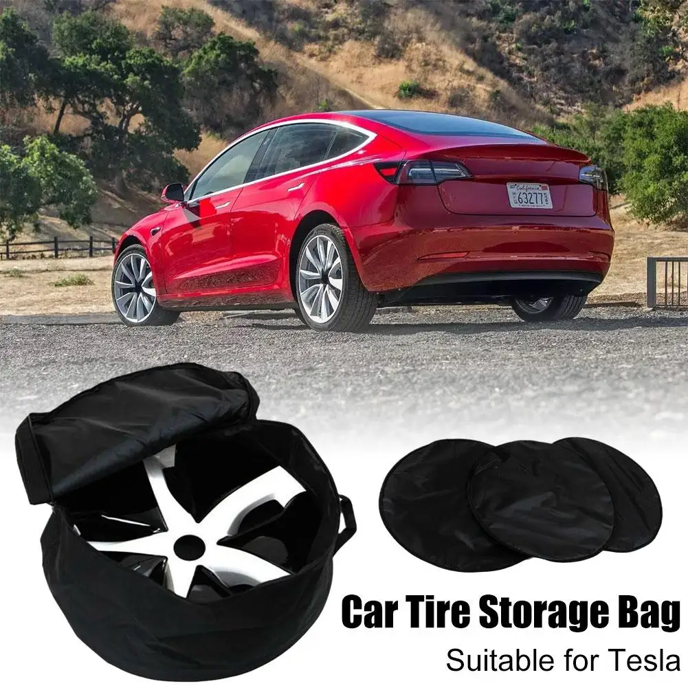 Wheel Cover Storage Bag Hubcaps For Tesla Y Hub Cap Car Wheel Cover Hub 18'' 19" Tires Storage Bag pin S5E5 wheel hubcap bag