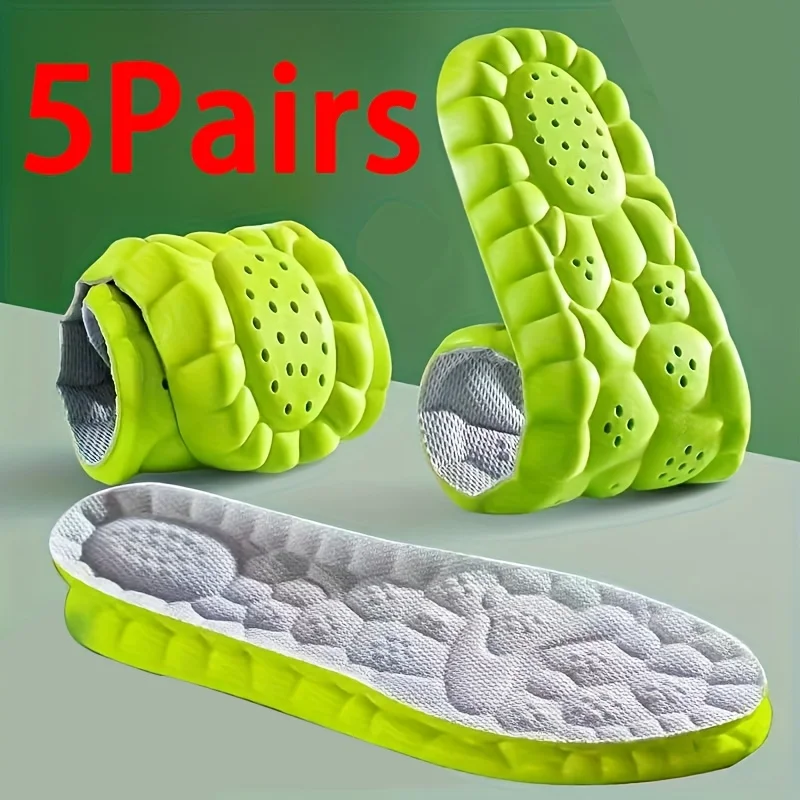 5 pairs of lightweight and soft insoles,soft,elastic, and breathable,suitable for sports shoes and casual insoles,comfortable