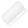 1 Set 100 Pcs PVC Luggage Loops Name Loops Straps ID Cards Loops (Transparent) Name Tag Loop ID Strap 1