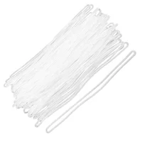 1 Set 100 Pcs PVC Luggage Loops Name Loops Straps ID Cards Loops (Transparent) Name Tag Loop ID Strap 1