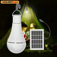 Ampoule solaire LED HOMEFISH, étanche, extérieure, rechargeable, suspendue, lampe d'urgence alimentée par l'énergie solaire, portable, puissante, intérieure, maison 1