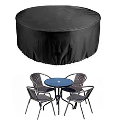 Durable Dustproof and Weatherproof Outdoor Patio Table Cover - 280x110cm (Black)