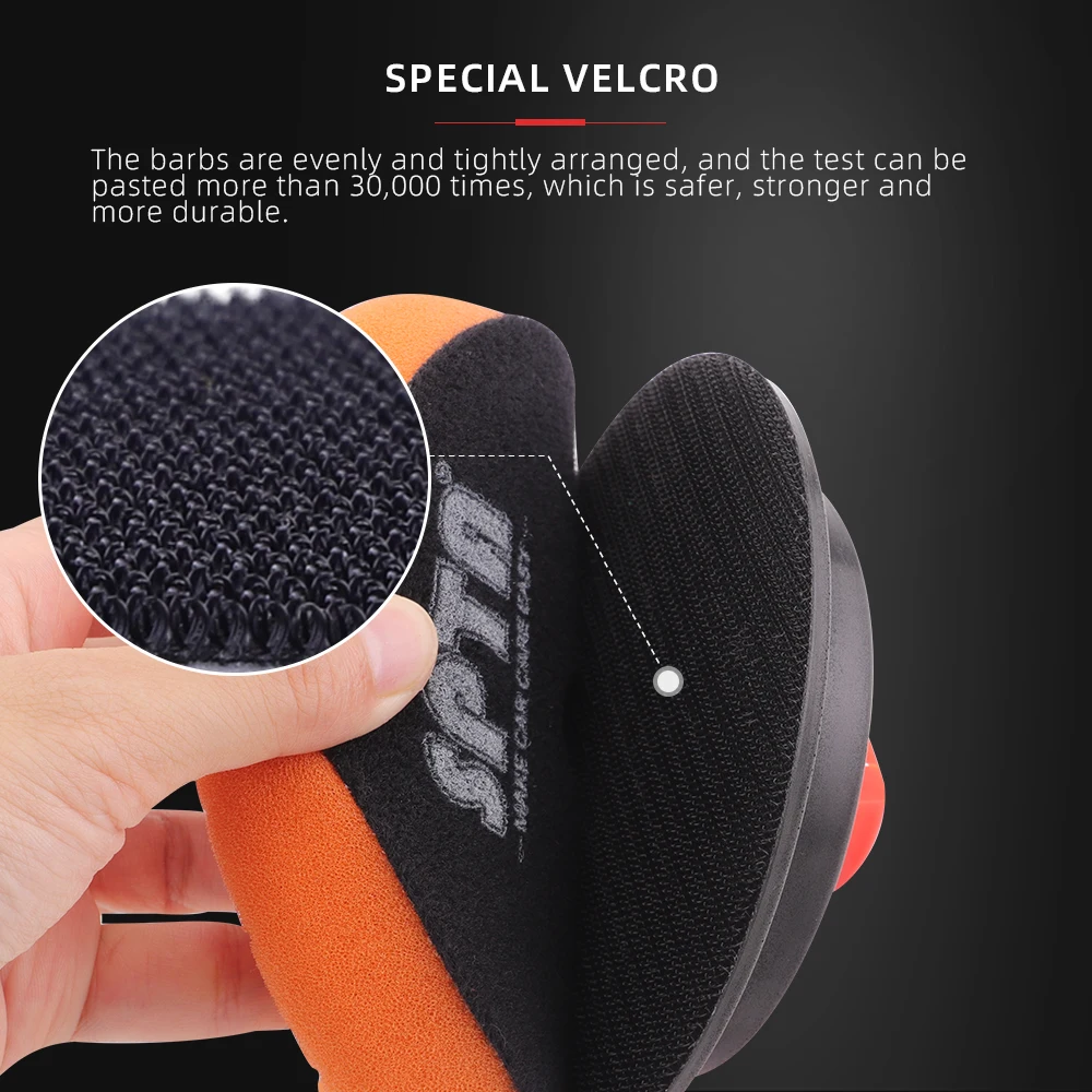 5"/6" Orange Backing Plate Backer Pad Hook&Loop Professional Pad For DuaL Action Car Polisher SPTA