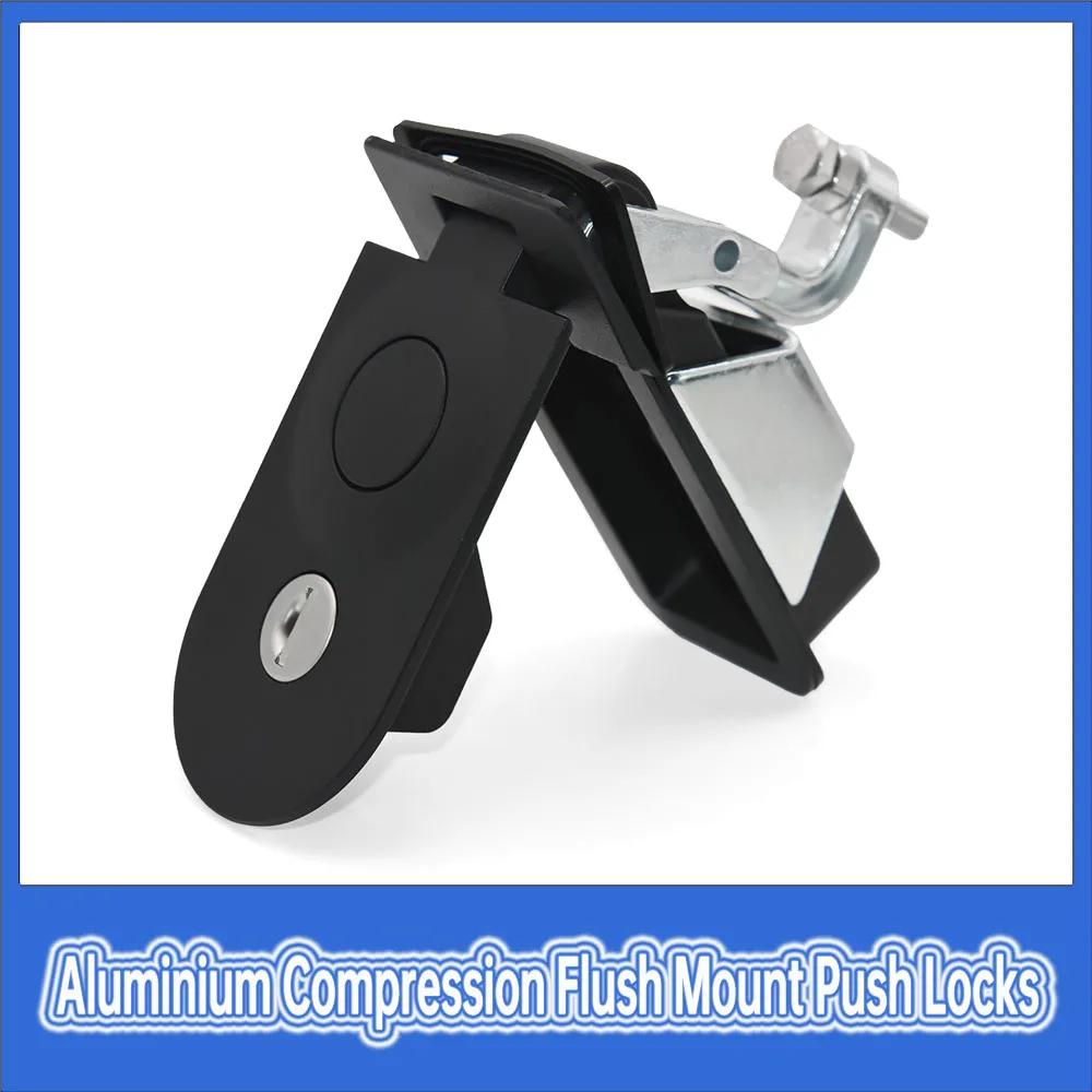 

1 шт. сжатие замка с утапливаемым креплением защелка ящик для инструментов для кемпера прицепа с ключами черный алюминиевый дверной замок компрессионный замок