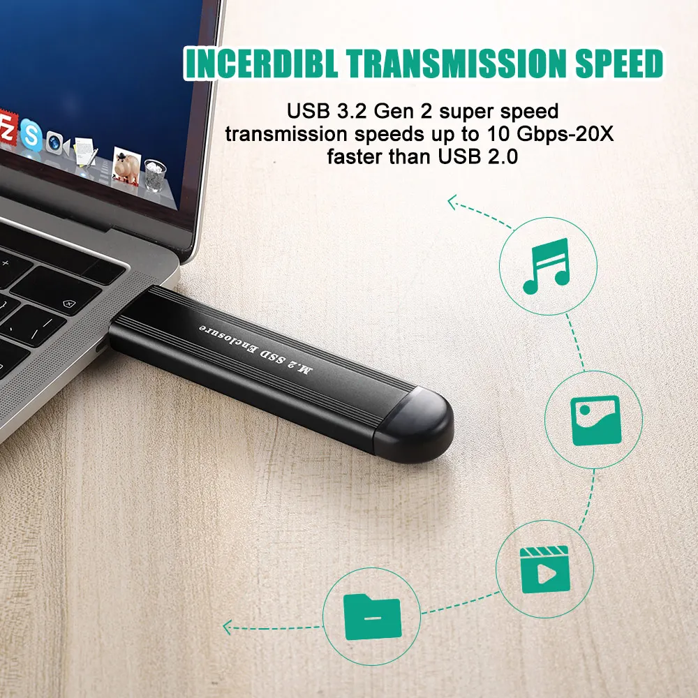 M2 SSD Case NVME Enclosure M.2 to USB Type C 3.1 SSD Adapter for NVME PCIE NGFF SATA M/B Key Disk Box M.2 Case hd NEW