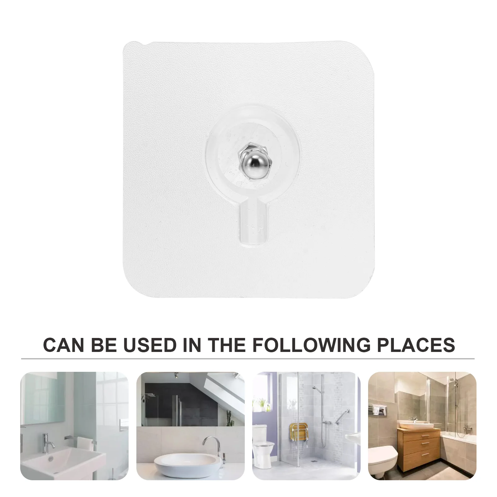20 Pcs No Trace Nail Wall-mounted Adhesive Hangers Hanging Hooks Stickers Coat Stainless Steel Punch-free Women's Picture