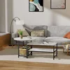Coffee Table, White Modern Coffee Tables for Living Room, Detachable 2 Small Coffee Tables, Faux White Marble 2