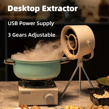 2024 New Portable Exhaust Fan Small Kitchen Hood Extractor Barbecue USB Supply Desktop Range Hoods Mini Suction Cooker Hood 1