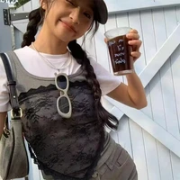 New Triangle Short Skirt Half Skirt Butt Curtain Skirt Lace Trim Small Apron Knitting Lace Stacked Ins Korean Women Headscarf - Image 3