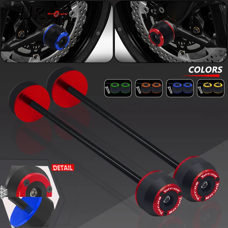 

2023 mt09 Motorcycle Front & Rear Axle Fork Wheel Crash Slider Protector Pad For YAMAHA MT-09 Tracer FZ09 FJ09 XSR900 2014-2024