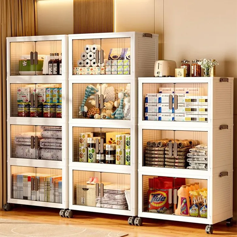 

Folding large capacity living mobile folding cabinet 70CM 1 folding folding box