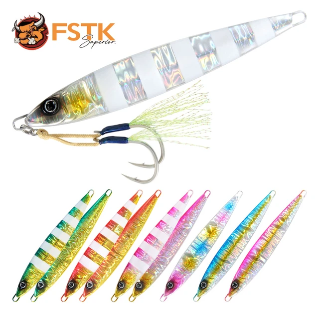 FSTK Sea fishing Metal Jig Fishing Lure Weights 60G 80g 100g King Fish Bait  Tackle Trout Jigging Lure Jigs Saltwater Lures - AliExpress