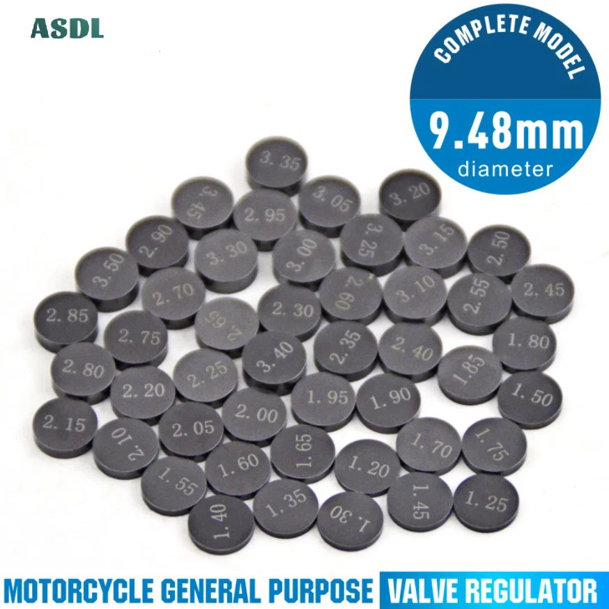 

9.48mm 47pcs Adjustable Valve Shim Gasket Pad For Honda CRF450 CRF450R CRF450X RVT1000R RC51 TRX450ER TRX450R VTR1000 1998-2012