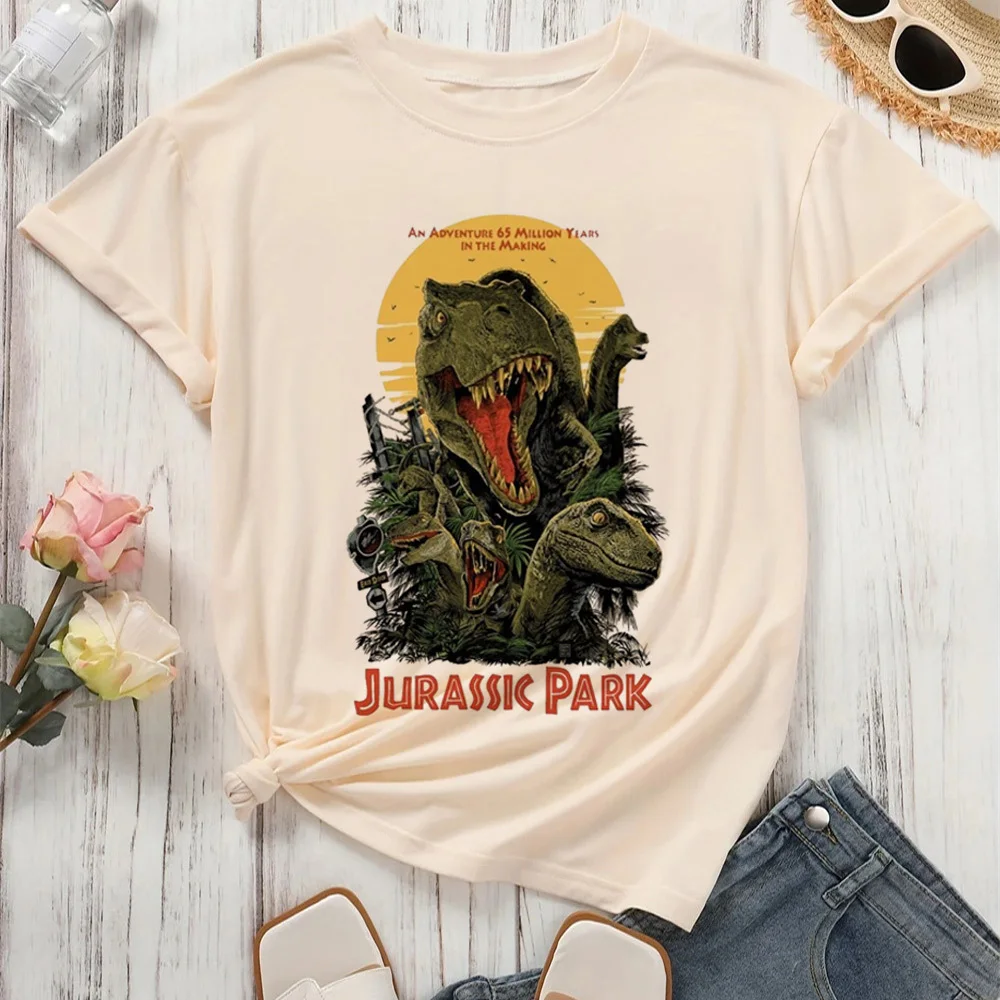 Jurassic Park T-Shirt für Damen, trendiges psychedelisches Grunge-Y2k-Pastell-T-Shirt im 2000er-Jahre-Stil, grafisches 2000er-Pastell-Anime-Vintage-Streetwear-T-Shirt – Detail 6
