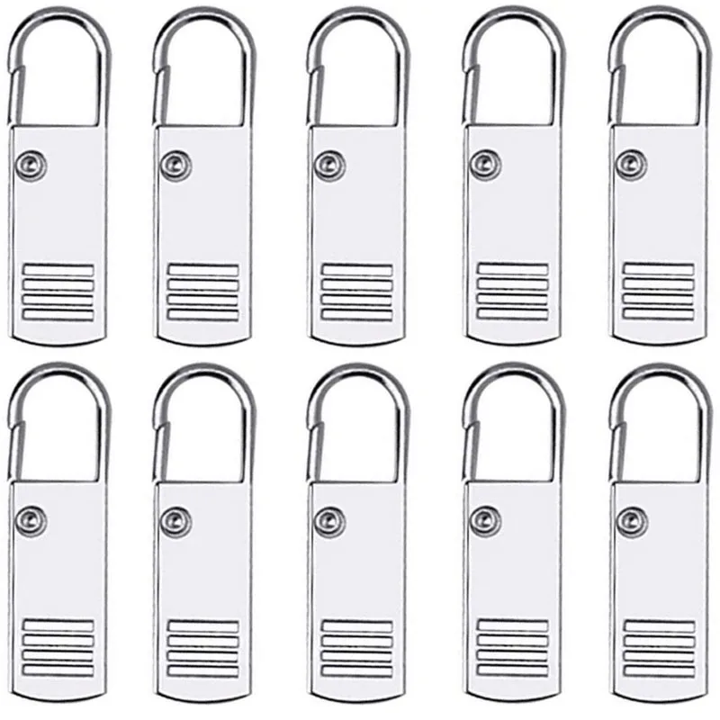 Zipper Slider Puller Repair Kit - Instant Replacement for Broken Buckles - 5 Piece Set for Travel Bags and Suitcases