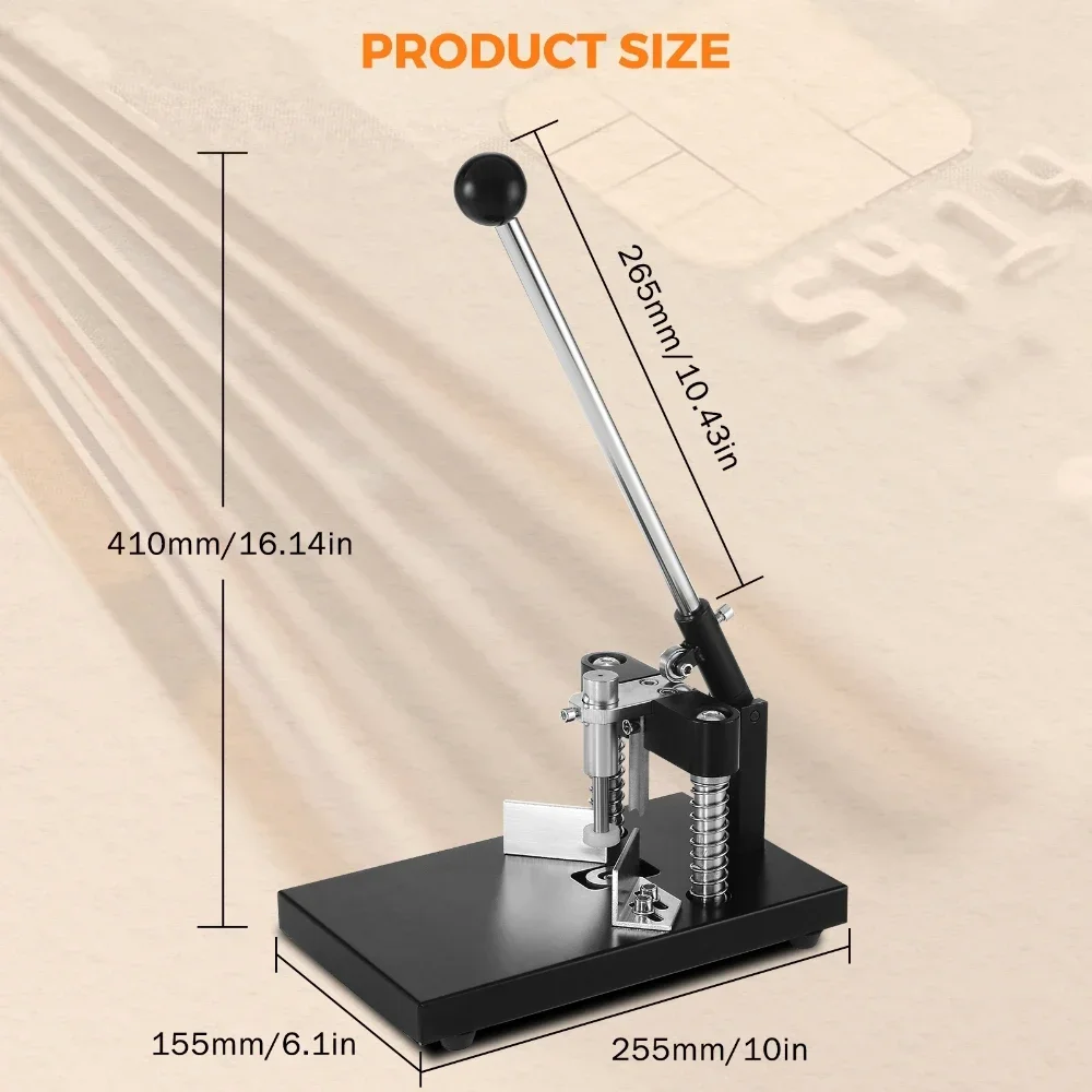 Taglierina manuale per angoli di carta R6mm R10mm A3 Macchina per filetti per taglio metalli in acciaio Taglierina per punzonatura industriale per ufficio - immagine 3
