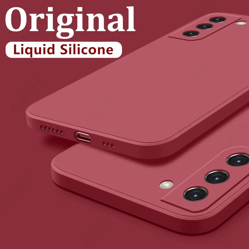 Liquid Silicone Soft Case For Samsung A55 A53 A54 5G S21 S23 FE Galaxy S22 S23 S24 Ultra Plus A52 Phone Cover Shell phone case phone protector cover