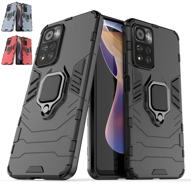 

For Xiaomi Redmi Note 11 Pro Plus 5G Case Cover Redmi Note 11S 11 Pro Plus Capas PC Magnetic Holder Cover Redmi Note 11 Pro Plus