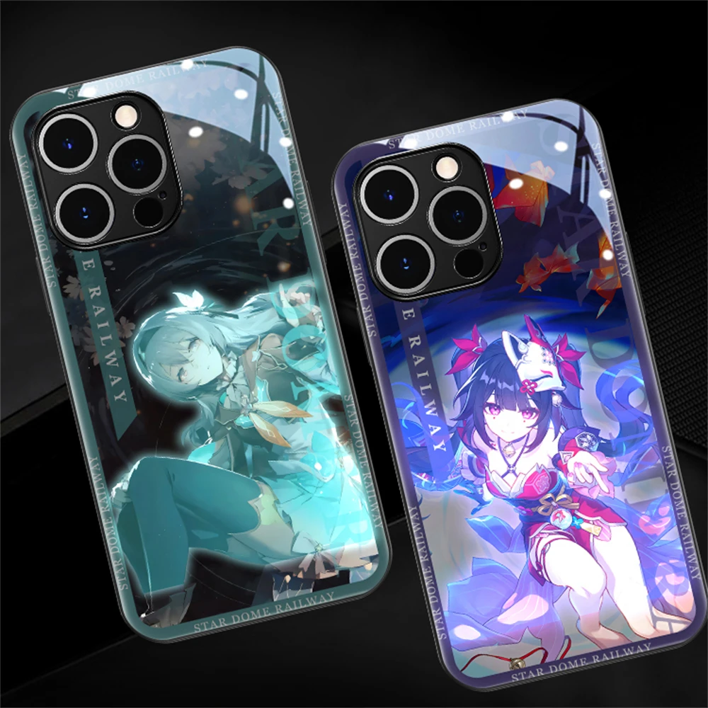 Beliebte Honkai Game LED-Leuchthülle für iPhone Air 17 16 E 15 14 13 12 11 Pro Max Plus X XS XR SE Mini 6 7 8 – Detail 21