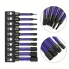 10Pcs Hex Head Wrench Drill Bit With Screwdrivers Bit Holder Set 1/4" Quick Release Shank Magnetic Screwdriver Bit Tools H1.5-H8 6