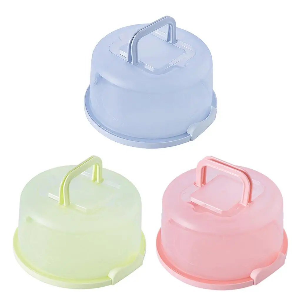 Food Storage Container Portable Cake Carrier 9.84" Diameter Translucent Dome