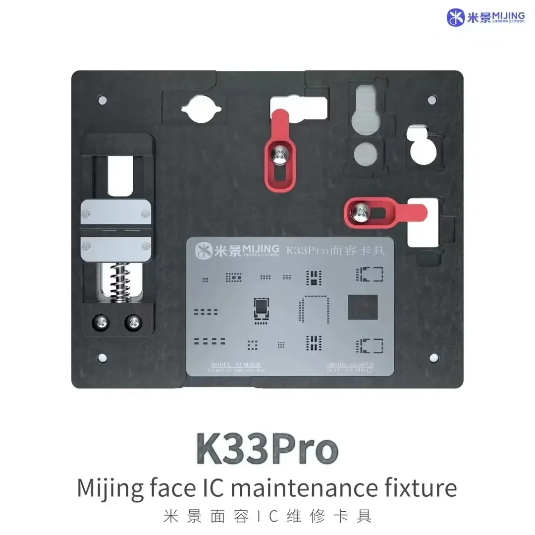 

MJ Mijing K33 Pro FACE ID Fixture For iPhone X-15 PRO MAX Dot Matrix Projector Repair Recover With BGA Stencil Tin Template Kit