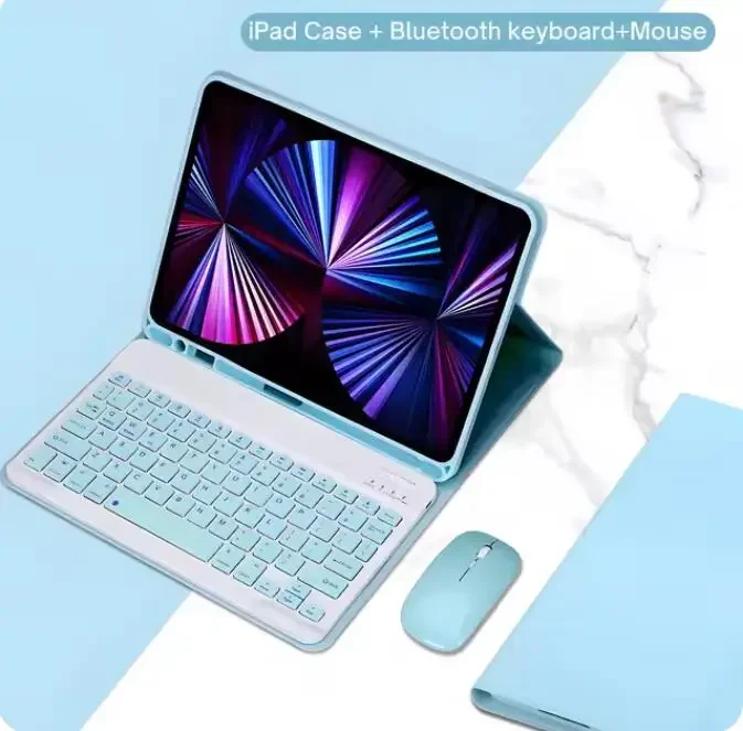 Wireless Bluetooth Keyboard Case for Tablets - Stylish Protective Cover