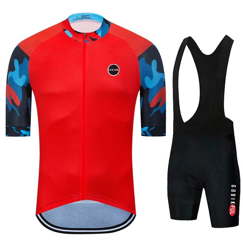 사이클링 저지 세트 2024 Gobikful Summer Maillot Ropa Ciclismo 남자 자전거 사이클링 저지 산악 자전거 의류 스포츠웨어 슈트