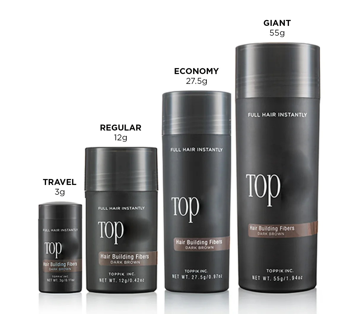 TOP -9 Colors,12g，Hair Building Fibers，Keratin Hair Fibers give theappearance of thick, full hair，Conceals hair loss