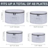 4Pcs/set Felt Storage Bag Glass Cup Plate Soup Spoon Case Dish Fabric Holder Porcelain Plates Anti-collision Felt Storage Bin 6
