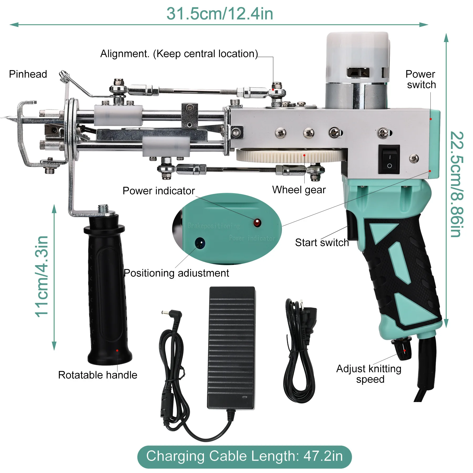 Upgraded Version Intelligent Control Tuft Gun Carpet Weaving Flocking Machines T